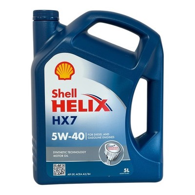 5 Liter Shell Helix HX7 5W-40 Motorenöl 5W40 Motoröl A3 B4 Fiat MB VW API SP