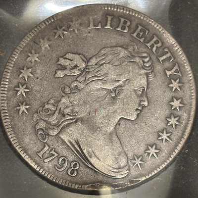 1798 Draped Bust Dollar, Large Eagle G/VG Details
