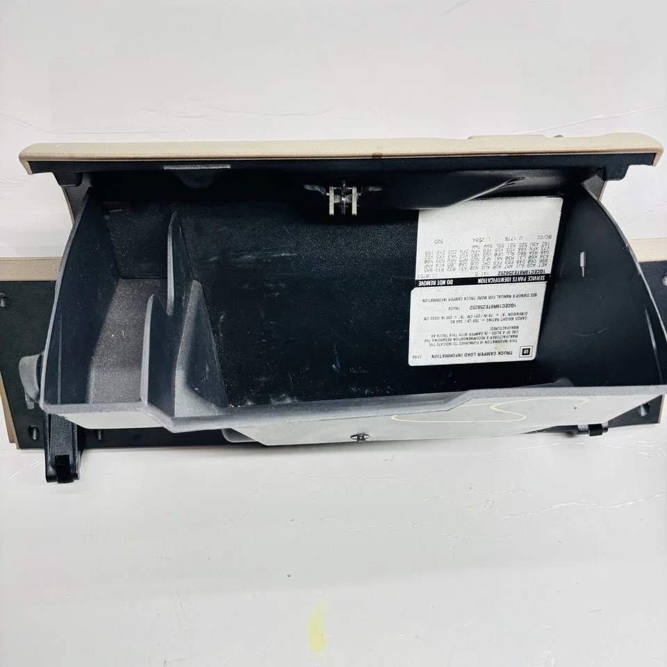 95-99 Chevy GMC TRUCK SILVERADOC/K Guantera Compartimento de Almacenamiento Conjunto TAN G2 Foto 4 de 4