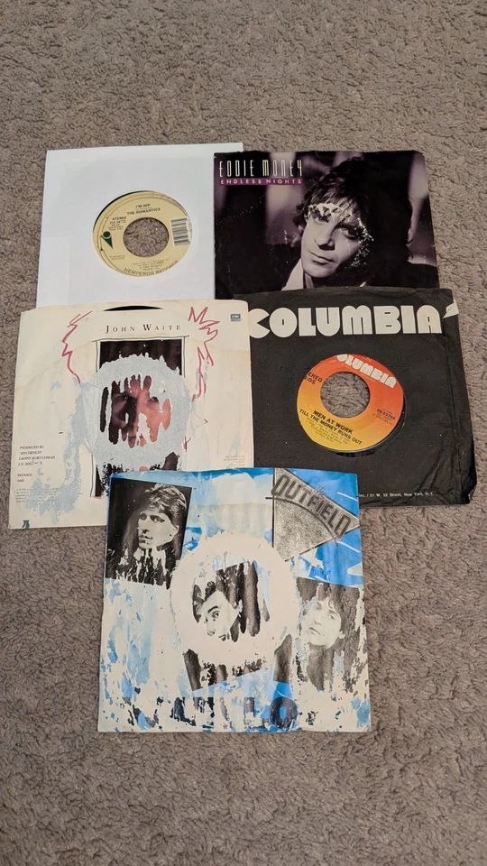 23 80s Pop New Wave Rock Soul 45s Rpms Cyndi Lauper Foreigner Eddie Money Waite Foto 4 de 4