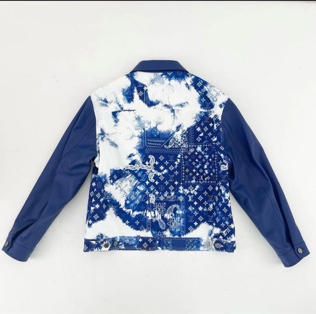 LOUIS VUITTON（LV） Giacca denim pelle braccio modello bandana Louis Vuitton difficile da ottenere