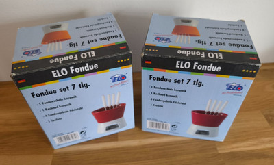 2 x Elo Fondue Set Teelicht - Keramik - OVP