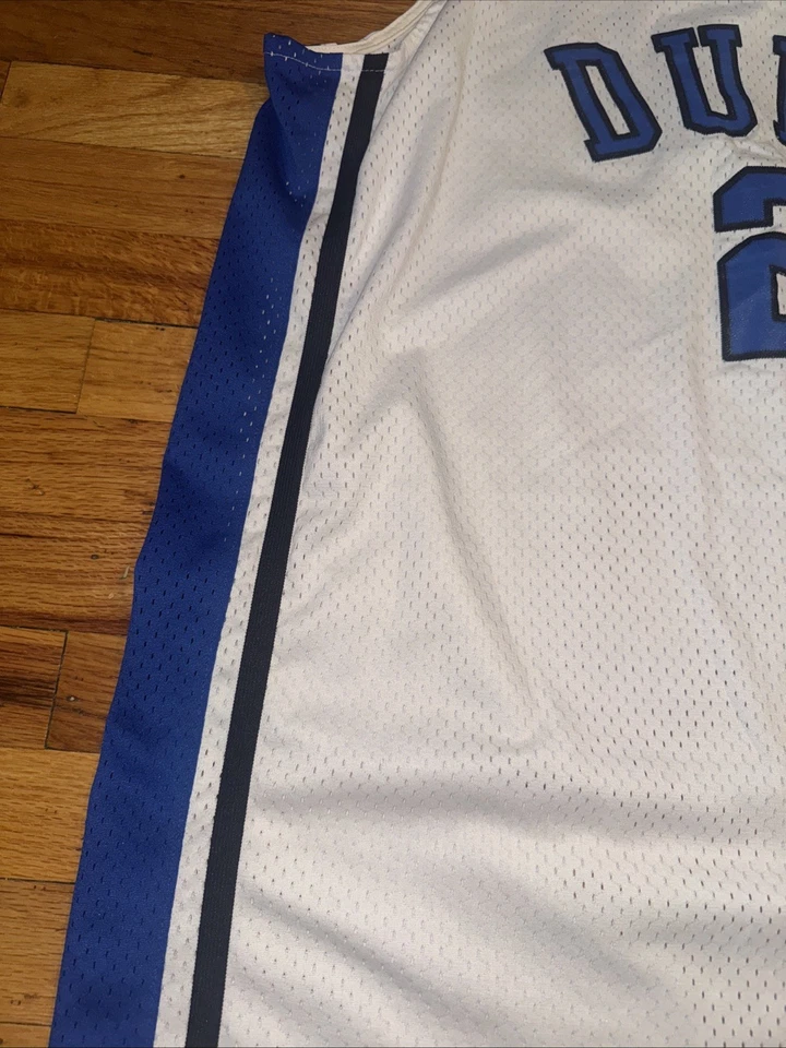 Camiseta deportiva de baloncesto blanca vintage Y2K Nike Elite Duke Blue Devils #2 para hombre 3XL USADA EN EXCELENTE ESTADO Foto 4 de 4