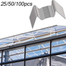 100stk Gewächshaus Klammern Edelstahl Rostfreie Gewächshausklammern Clips