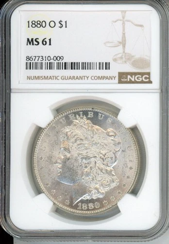 1880-O Morgan Silver Dollar $1 NGC MS61 8677310-009