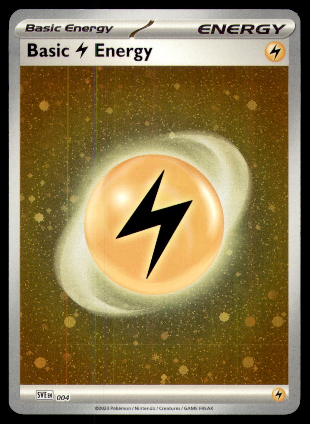 Basic Lightning Energy (Cosmos Holo) 004 SVE: Scarlet & Violet Energies 2023