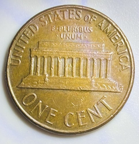 💥 1975 P Lincoln Penny FEHLER Vorderseite Felgenfehler & Spurweite auf "7" - Bild 6 von 6