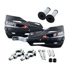 Dirt Bike Hand Guards with Grips - Universal Motorcycle Handguards for Black