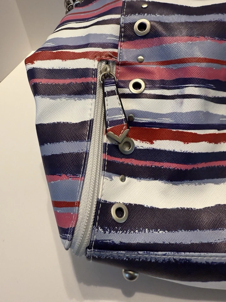 Sam & Libby Red White & Blue Striped Tote - Image 2 of 4