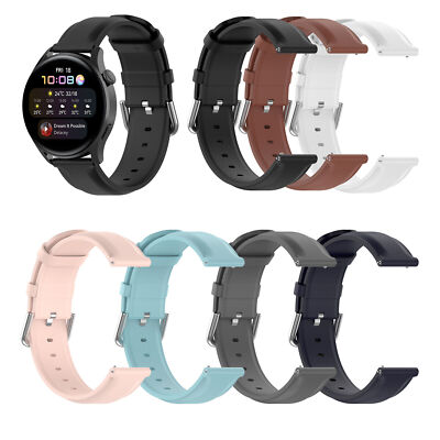 20/22MM Leather Strap Watch Band Belts for Huawei Watch GT3 GT Runner GT2 Pro 2e