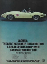 1970 Jaguar Ad XK E Type Series II Vintage Magazine Advertisement Pale Primrose