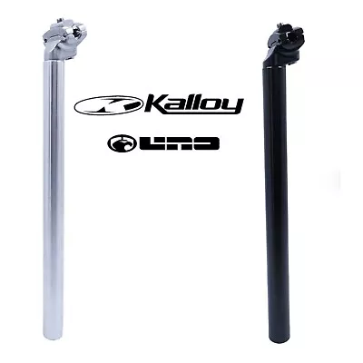 Kalloy Bike Seatpost 350mm PIK Size 25.0 thru 31.8mm & Black or Silver 27.2 31.6