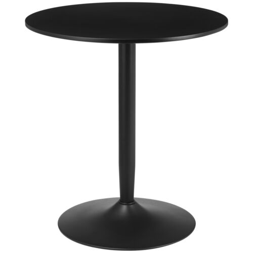 HOMCOM Round Dining Table with Steel Base, Non-slip Pad for Living Room - Picture 1 of 11