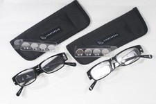 2 Pair Foster Grant LLOYD Lightspecs Lighted Reading Glasses w/cases 8 batteries