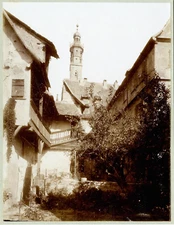 Germany, Rothenburg Vintage Albumen Print.  Circ 21x27 Albumen Print
