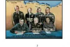 Turks and Caicos 1994 - D Day Military - Souvenir Stamp Sheet Scott #1108 - MNH