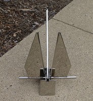 5.5 Lb 2.5 Kg Mirror Polish Danforth Fluke Style Boat Anchor 316 Stainless Steel 5.5 Lb 2.5 Kg Mirror Polish Danforth Fluke Style Boat Anchor 316 Stainless Steel