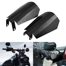 2pcs Black Coffin Cut Hand Guards Windshield for Harley Dyna  Baggers Sportster
