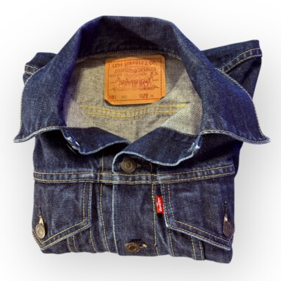 LEVIS 557 XX Vintage Women's Sz 36 Denim Jean Jacket Dark Wash Big