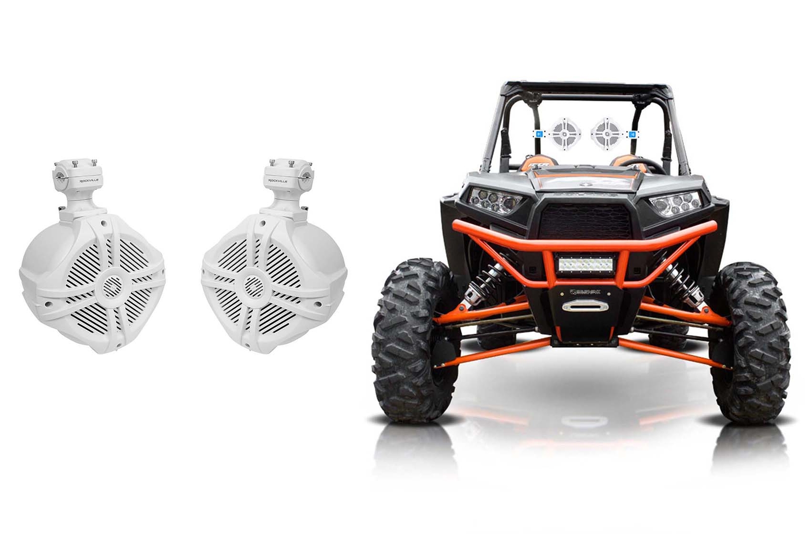 2 Rockville RWB65W 65 250 Вт для башенных динамиков PolarisATVUTVQuadRZR Jeep 17790₽