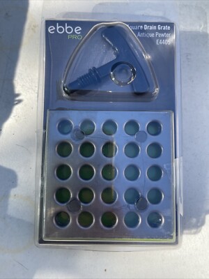 Ebbe Pro Square Drain Grate Antique Pewter E4405 New in Box
