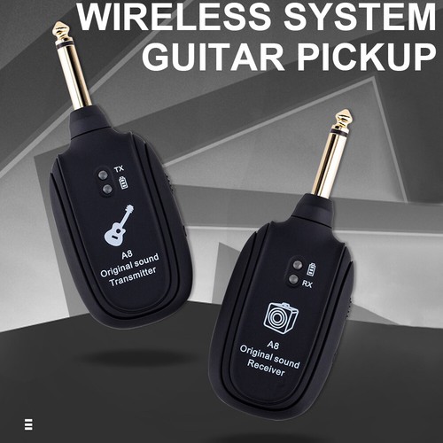 A8 UHF-Gitarren-Funksystem, Sender, Empfänger, eingebauter wiederaufladbarer Akk - Bild 7 von 9