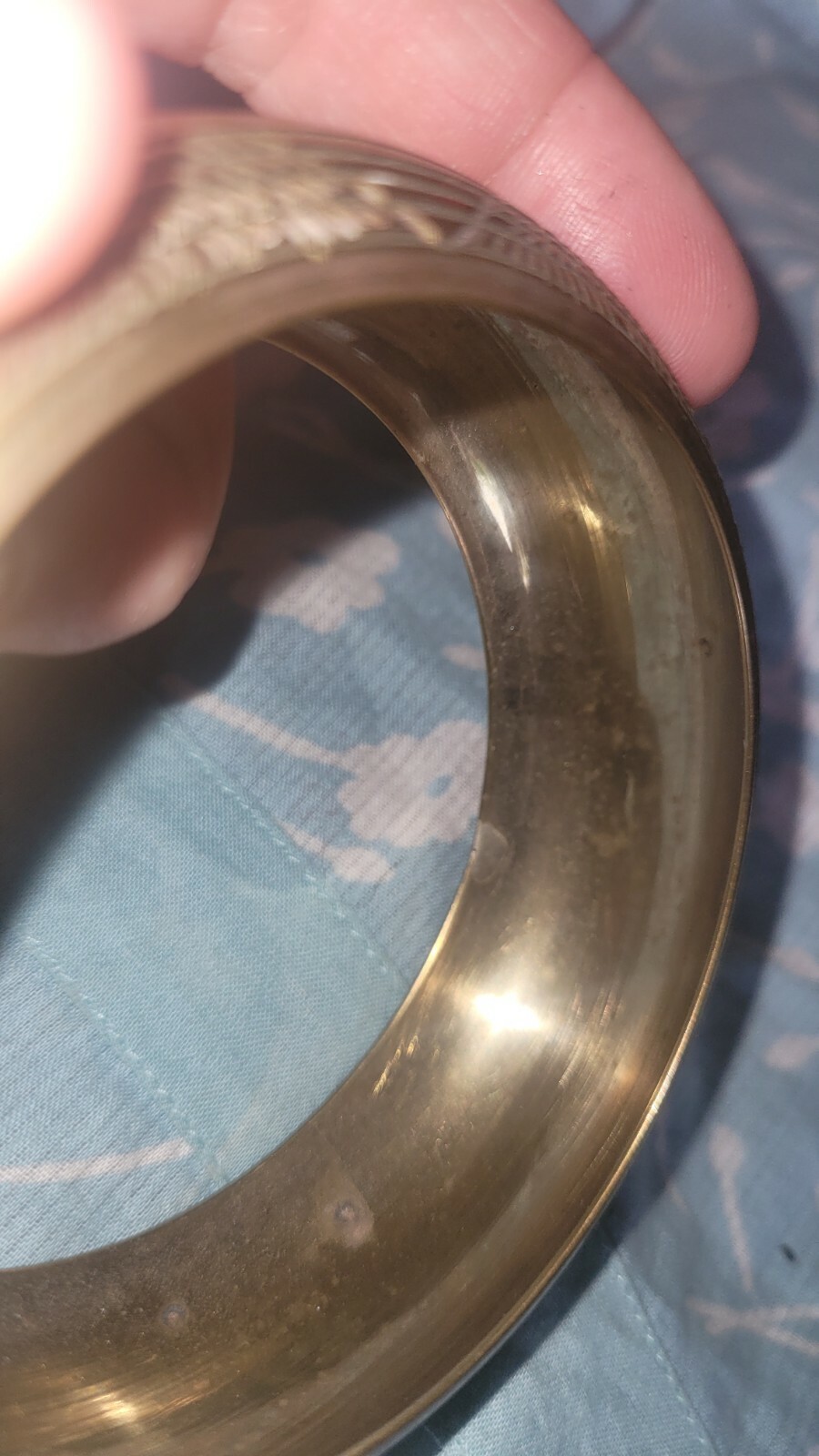 Solid BRASS bracelet Bangle  Aztec Native Design … - image 3