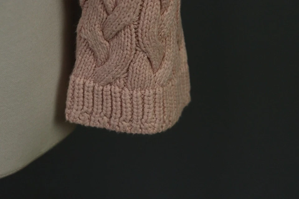 Suéter Cárdigan Odd Molly Rosa Tejido con Cable Algodón Manga Larga Talla 0 Foto 3 de 4