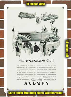 Metal Sign - 1935 Auburn Super-Charged Models- 10x14 inches | eBay