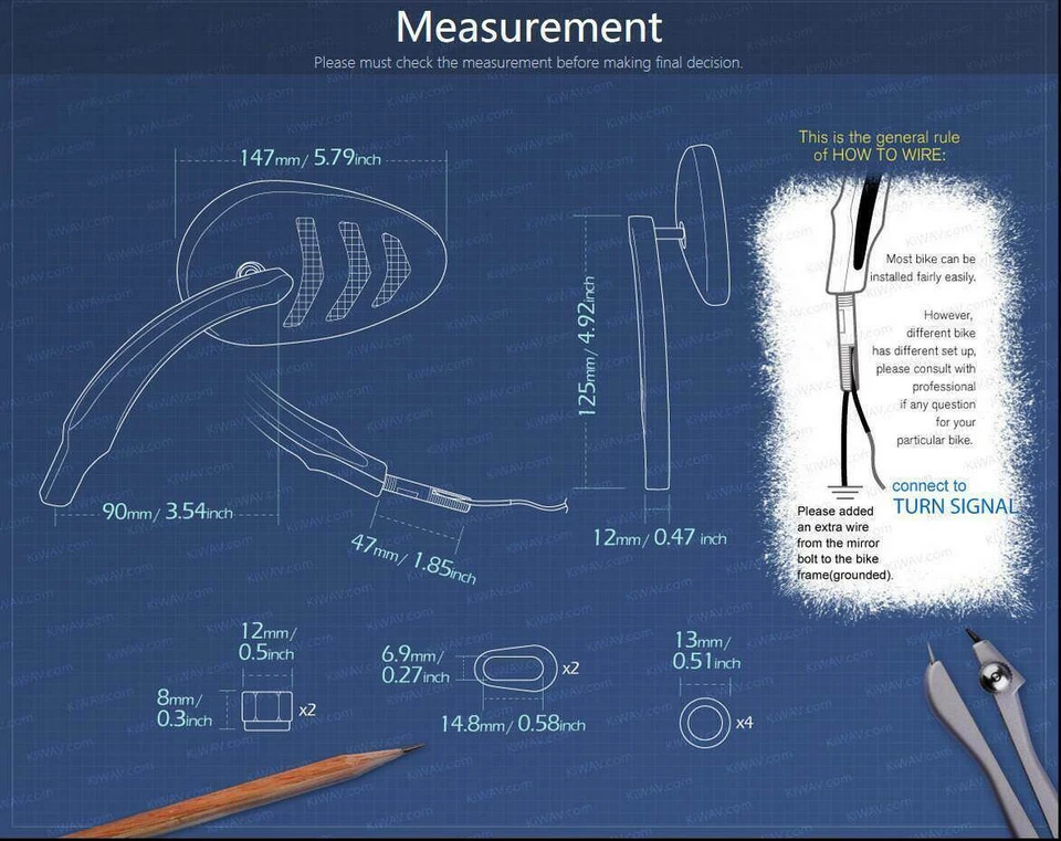 Espejos retrovisores LED secuenciales cromados para motocicleta Harley Dyna Road King Foto 4 de 4