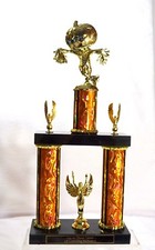 SCARECROW HALLOWEEN TROPHY 2 POSTER TROPHY PUMPKIN SCARECROW AWARD 2PORCW