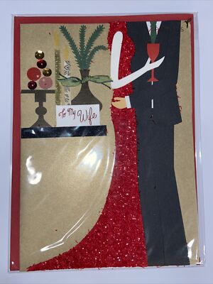 Papyrus Christmas Card - To My Wife Couple Dressed Up