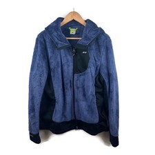 Koppen Jacket Womens Xl Blue Black Fleece Long Sleeve Full Zip