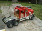 Tonka 1990s-80's Pressed Steel Fire Truck Tractor 1/16 or 14" L