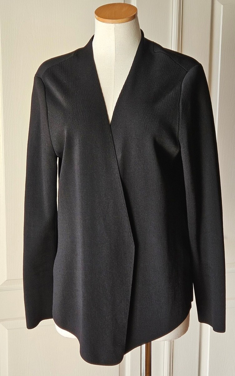 MM Lafleur Size +1 / 1X Black Jardigan Knit Jacket Cardigan Open