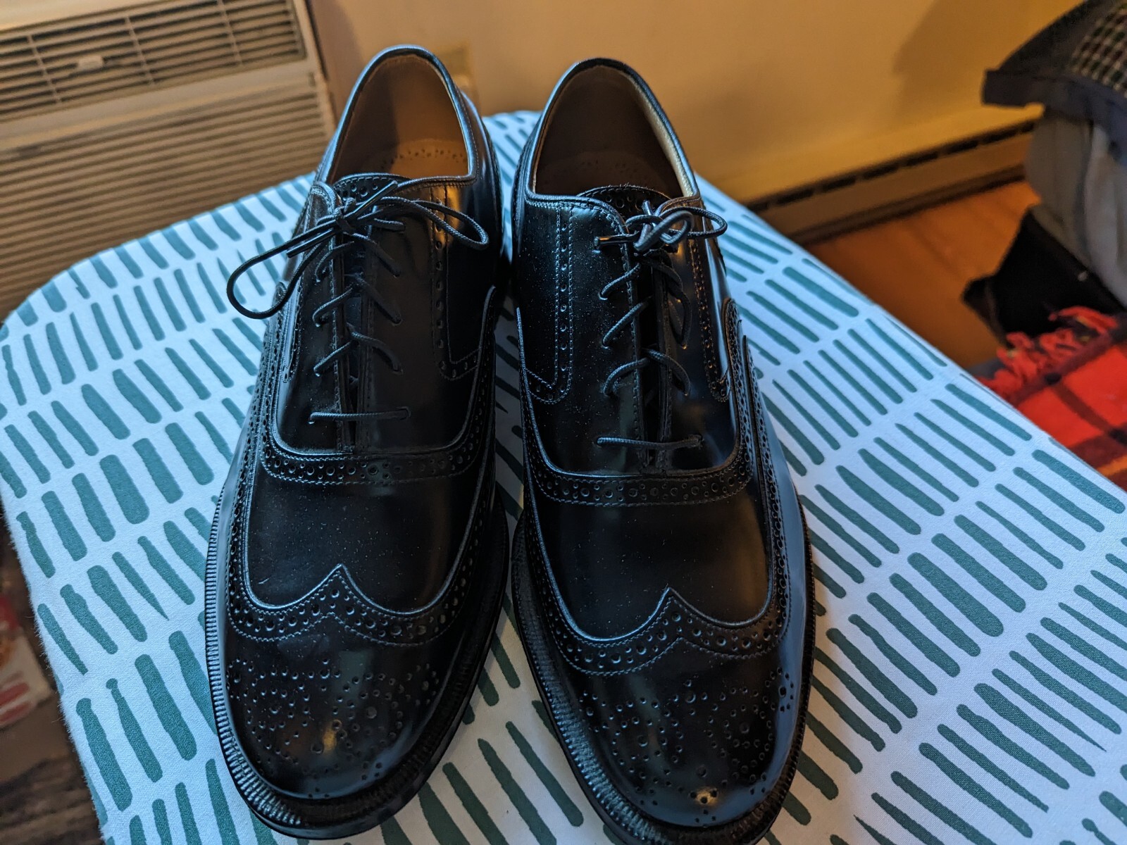 New Johnston and Murphy men's black dress shoes size 8 eBay