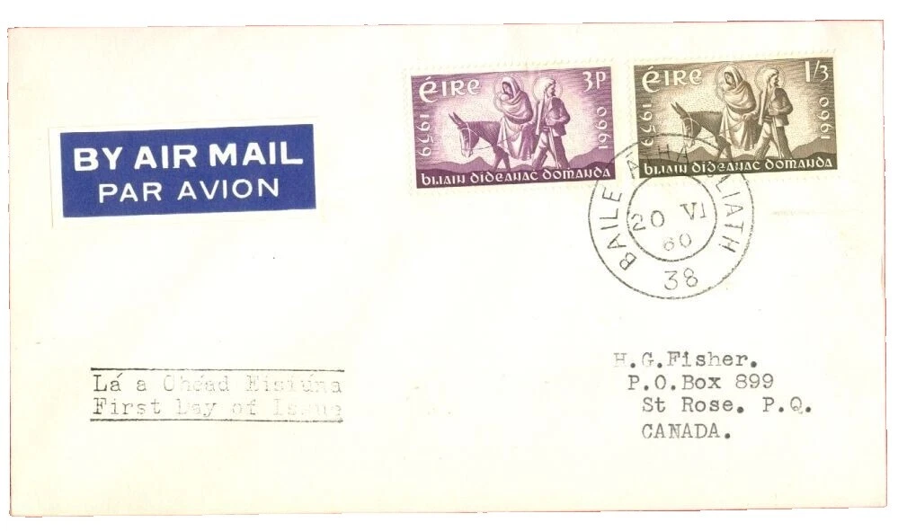 Irlanda sellos sobre de Primer Día