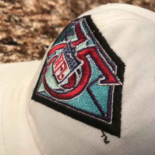 Cappello Berretto Snapback NFL 75th Anniversary Vintage anni 90 Vintage Bianco AJD - Foto 10 di 11
