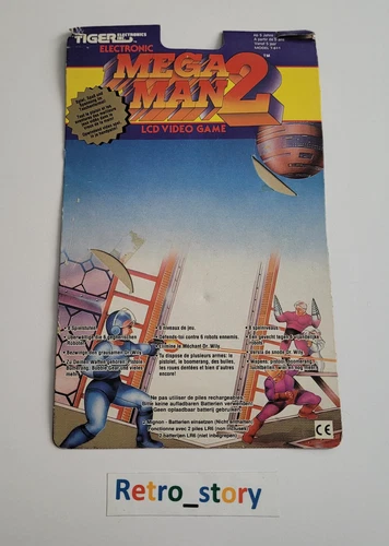 Badge / Display - Mega Man 2 - LCD Video Game - TIGER Electronics - 1991