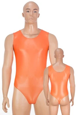 Herren Wetlook Stringbody Rundhals ohne Ärmel stretch shiny elastisch hauteng - Bild 1 von 4
