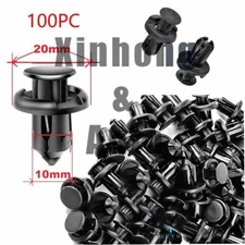 100 Pcs Bumper Clips 10mm Hood Fender Push Rivets Retainer Fasteners