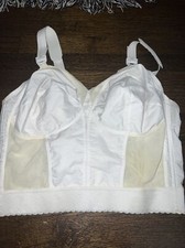 Vintage EXQUISITE Form Ful-ly White Off White Corset Bra SIZE 42C