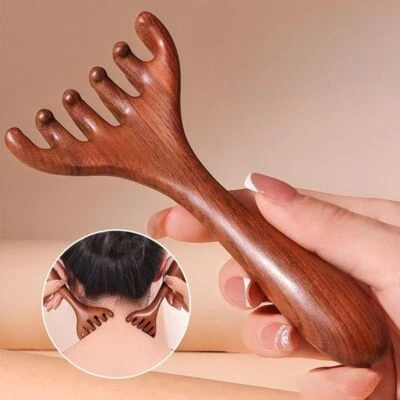 Six-Claw Long Handle Comb Massage Gua Sha Tools for Promote Blood Circulation