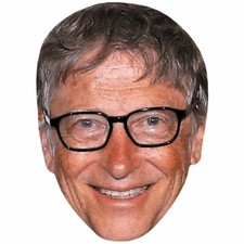 Bill Gates Glasses Celebrity Mask, Flat Card Face