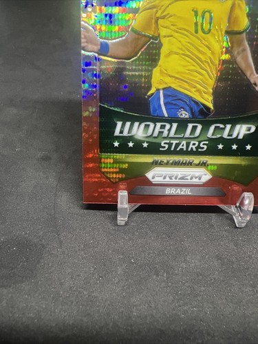 2014 Panini Prizm World Cup Stars #7 NEYMAR Yellow White Red Pulsar Refractor 🔥 - Picture 5 of 7