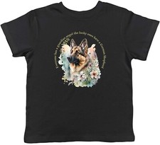 German Shepherd Kids T-Shirt Pet Dog Lover Guardian Angel Children Boy Girl Gift