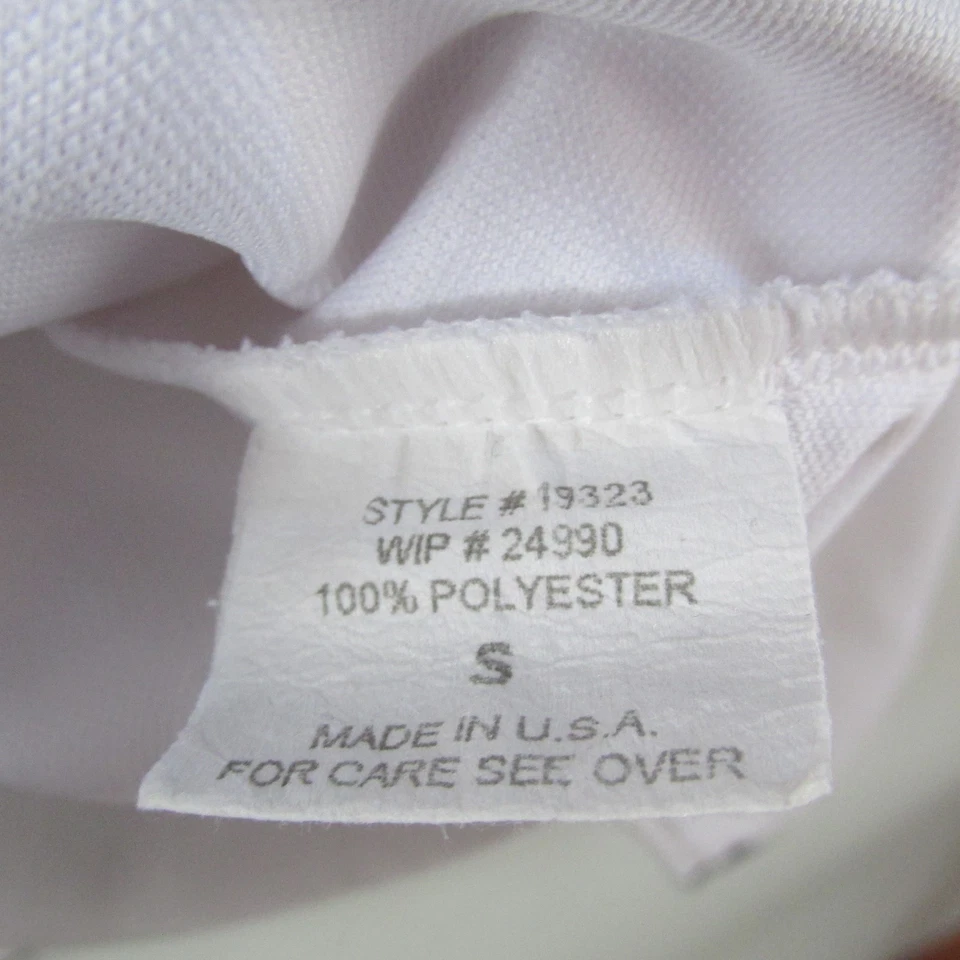 Camisa K Swiss Mujer Pequeña Atlética Blanca Azul Cremallera Manga Larga Y2K De Colección Foto 4 de 4