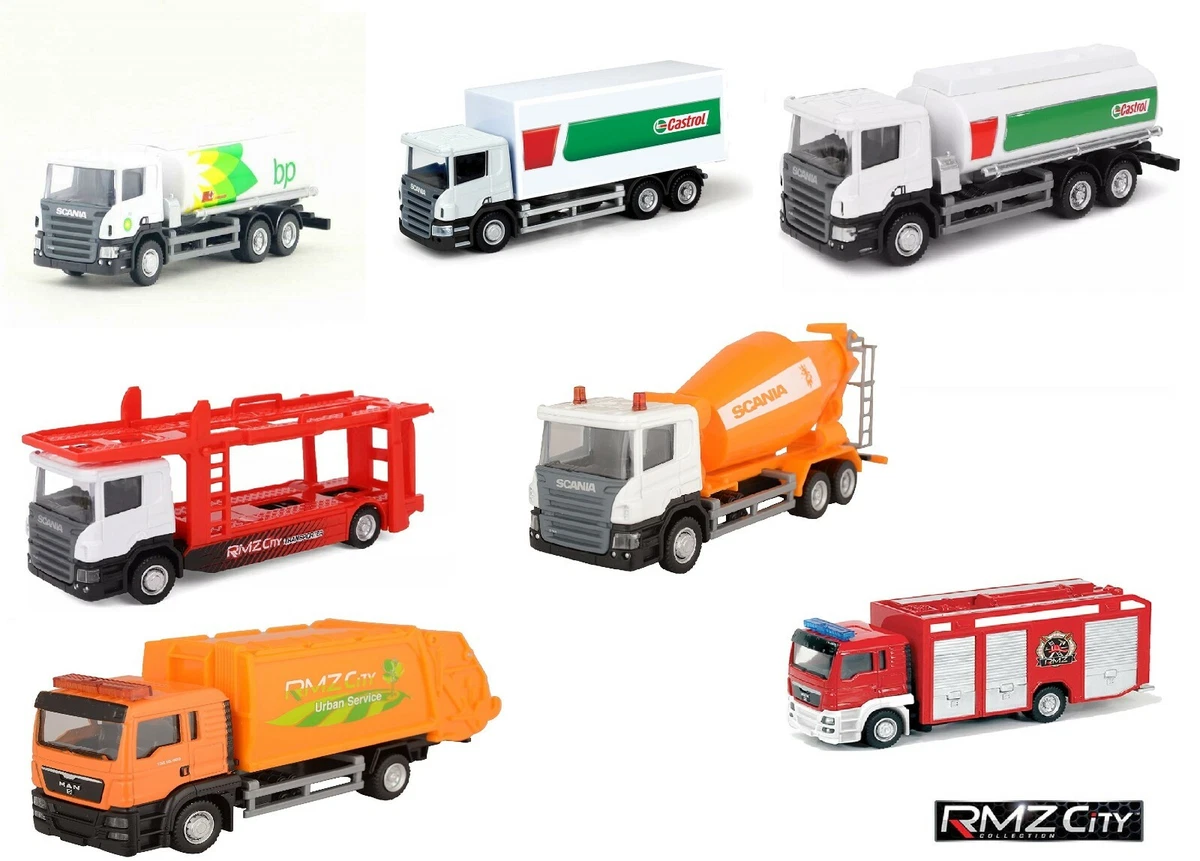 Modèle 1:64, RMZ City SCANIA - Camion malaxeur + accessoires