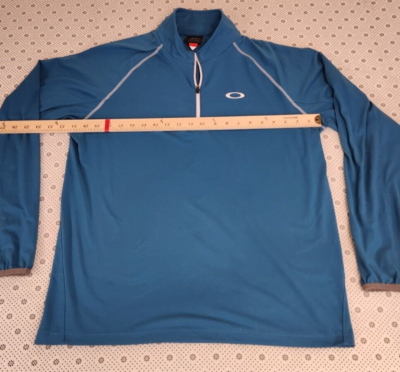 Men's Oakley 1/4 Zip Long Sleeve Pullover Hydrolix Active Teal