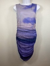 Urban Outfitters Large Dress Tank Bodycon Mini Mesh Lined Tie-Dye Festival Party